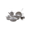 Karaca Biogranit Steel Plus 14 Parça Çeyiz Tencere Seti Gri