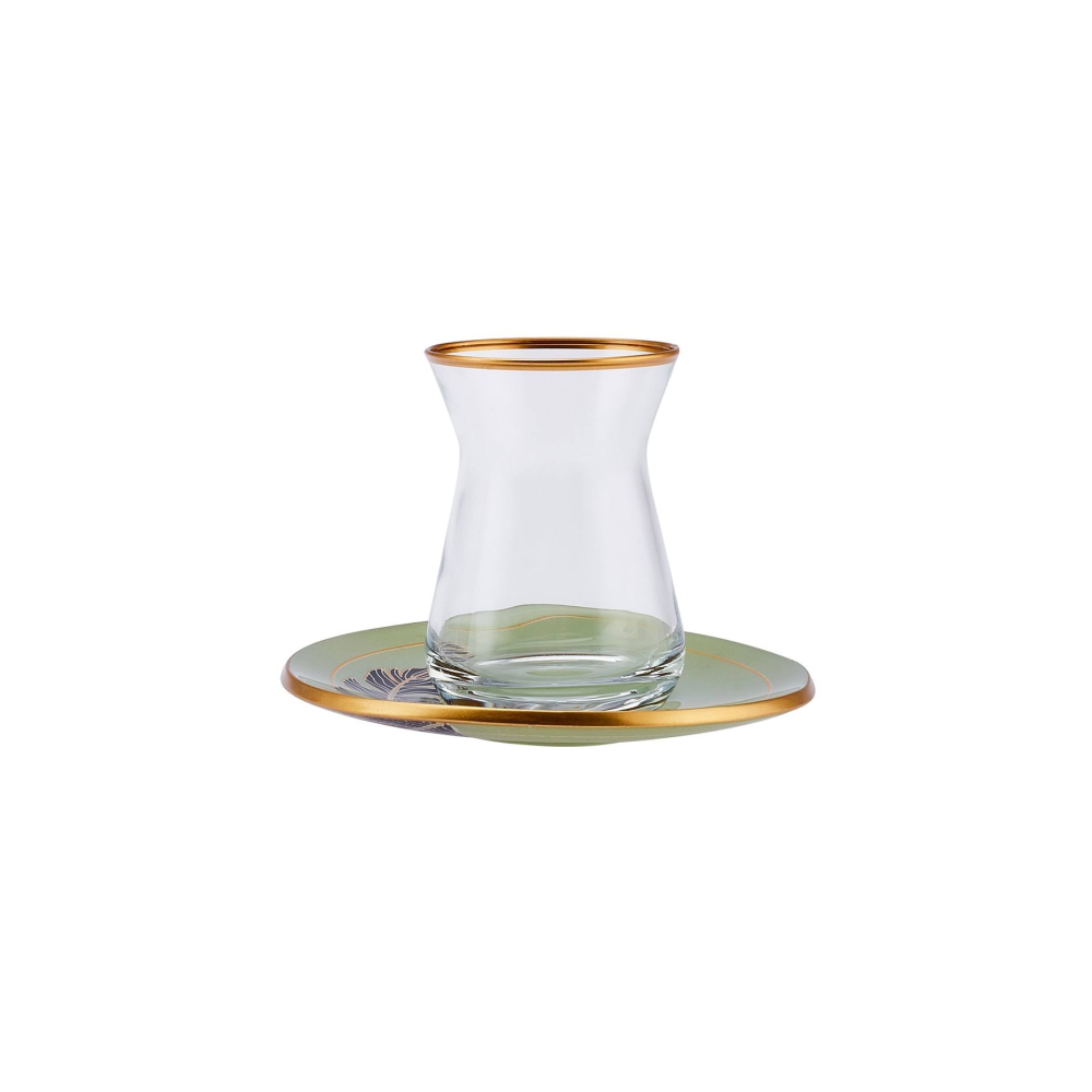 Emsan Greeny 6 Kişilik Çay Seti Yeşil