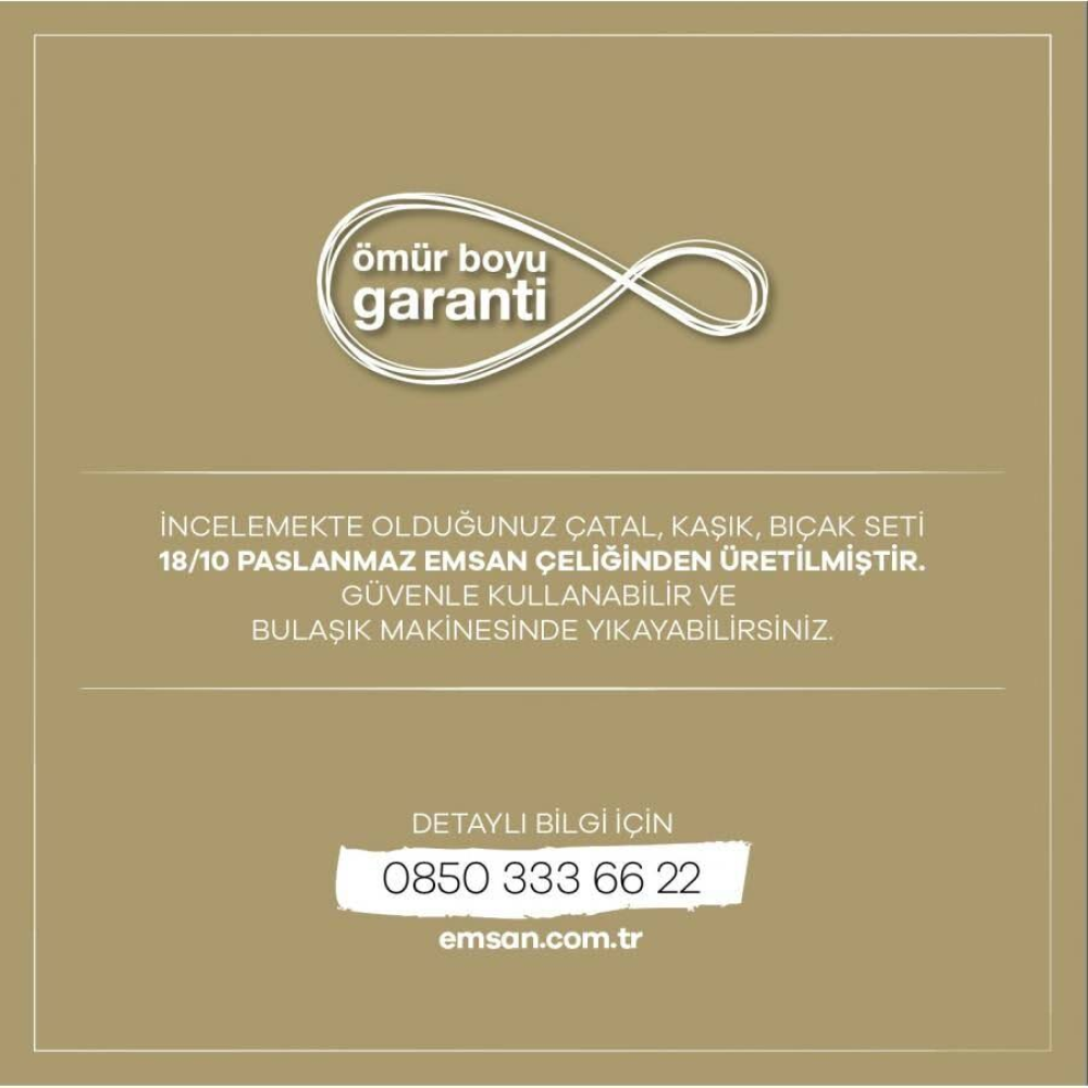 Emsan Bello 84 Parça Lüks Kutulu Çatal Kaşık Bıçak Takımı