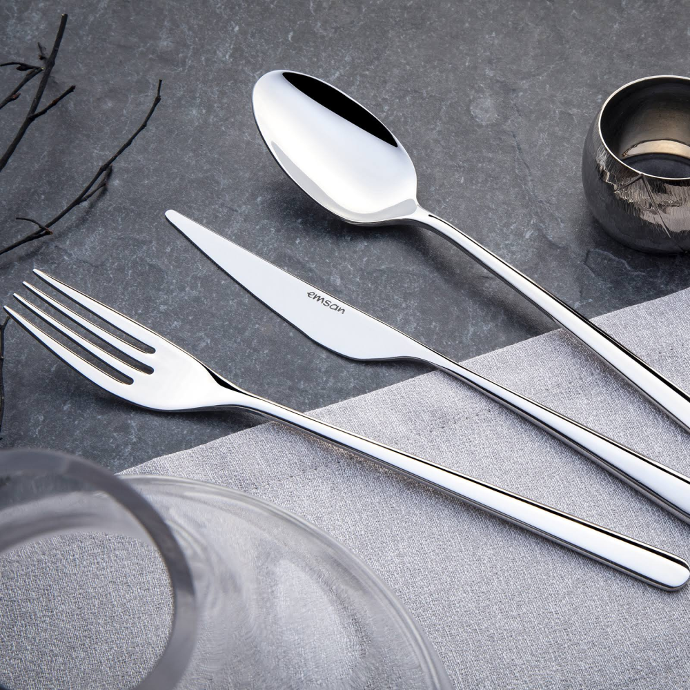 Emsan Bello 84 Parça Lüks Kutulu Çatal Kaşık Bıçak Takımı