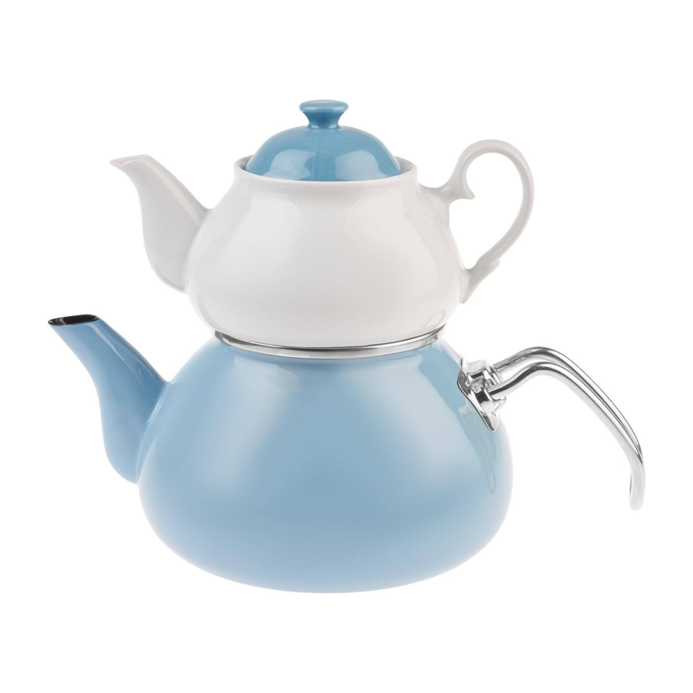 Emsan Celine Midi Emaye Baby Blue Çaydanlık Takımı