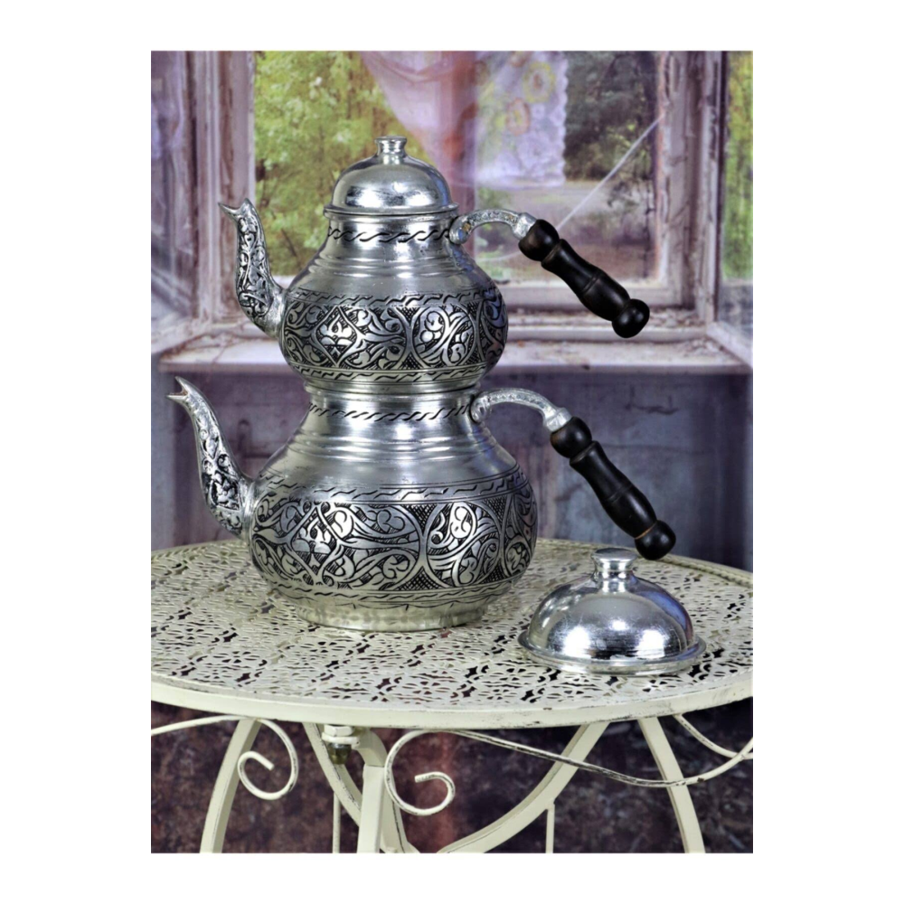 Sonay Bakırcılık Ağır 1 Mm Kalın Keski Eskitme Bakır Çaydanlık