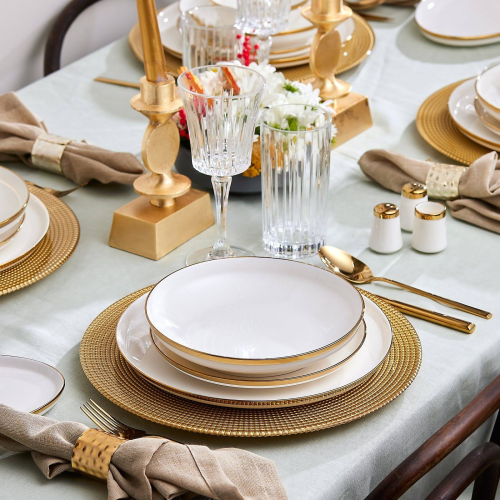 Karaca Eclipse Gold 57 Parça 12 Kişilik Porselen Yemek Takımı