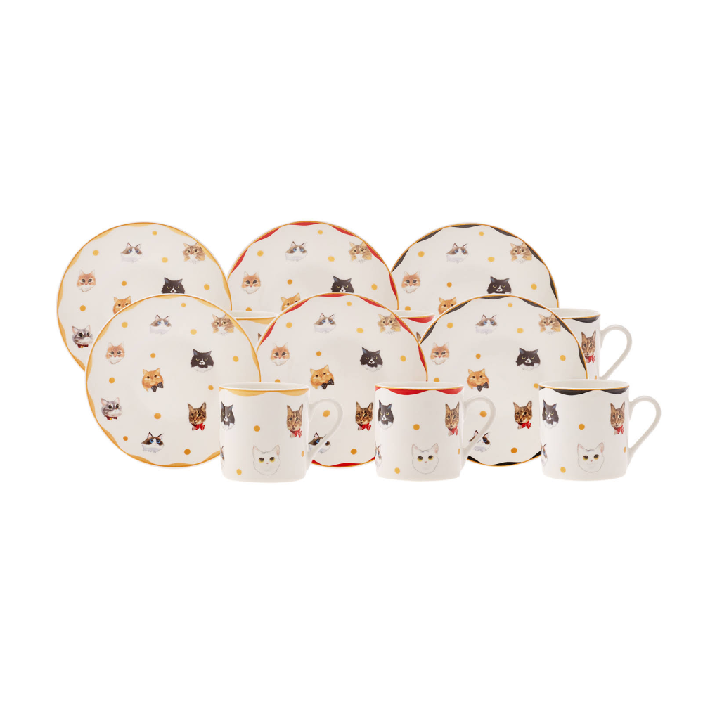 Karaca Gato 6 Kişilik Kahve Fincan Takımı 80 Ml