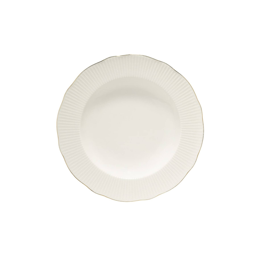 Kütahya Porselen Bone İlay 23 Cm Çukur Tabak 6 Lı