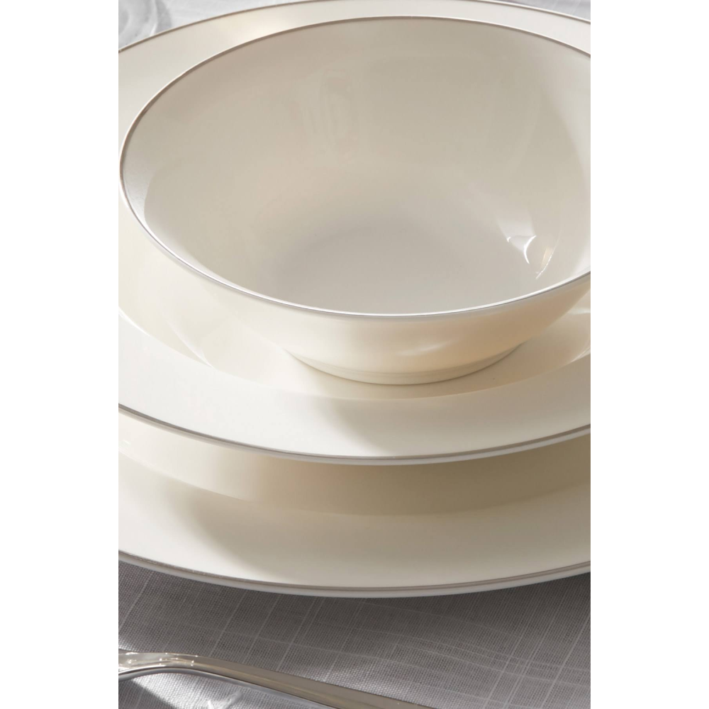 Karaca Lexi Platin 56 Parça 12 Kişilik Porselen Yemek Takımı