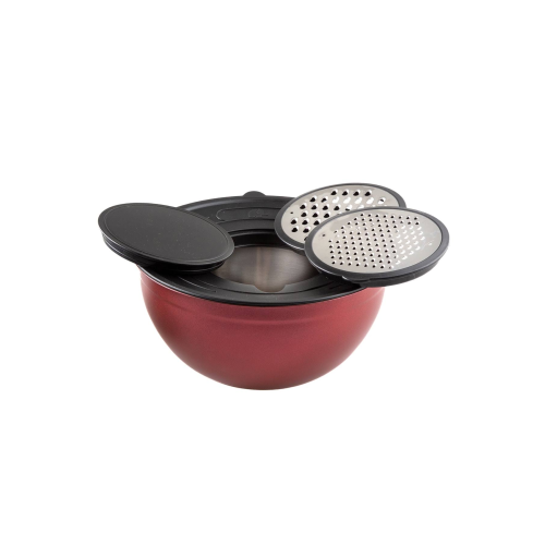 Jumbo Globe 5 Parça Rendeli Saklama Kabı - Bordo