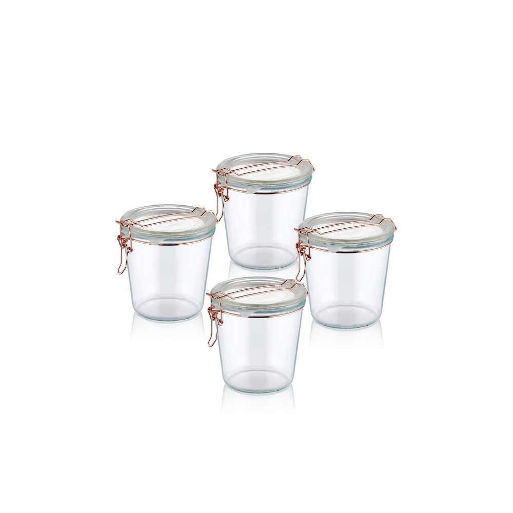 The Mia 4 Lü Set Cam Saklama Kabı - 250 Ml