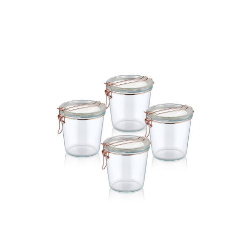 The Mia 4 Lü Set Cam Saklama Kabı - 250 Ml