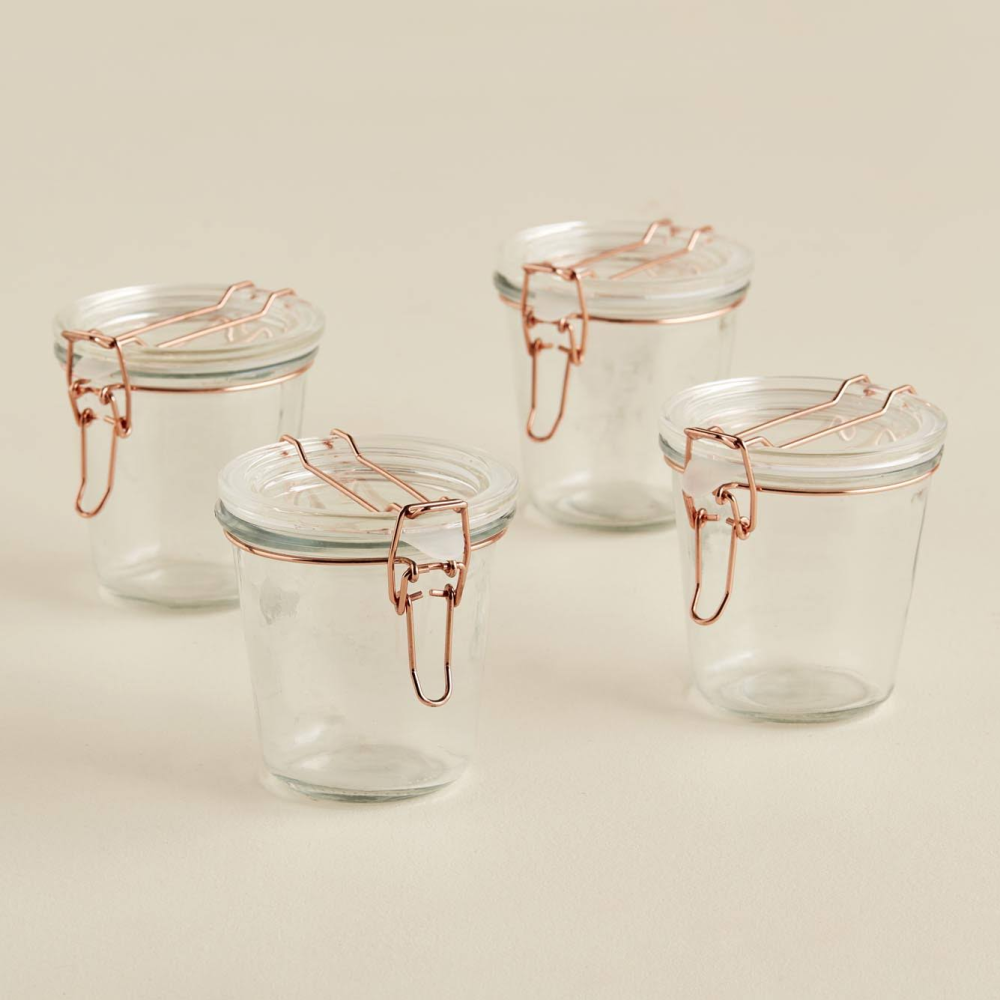 The Mia 4 Lü Set Cam Saklama Kabı - 250 Ml