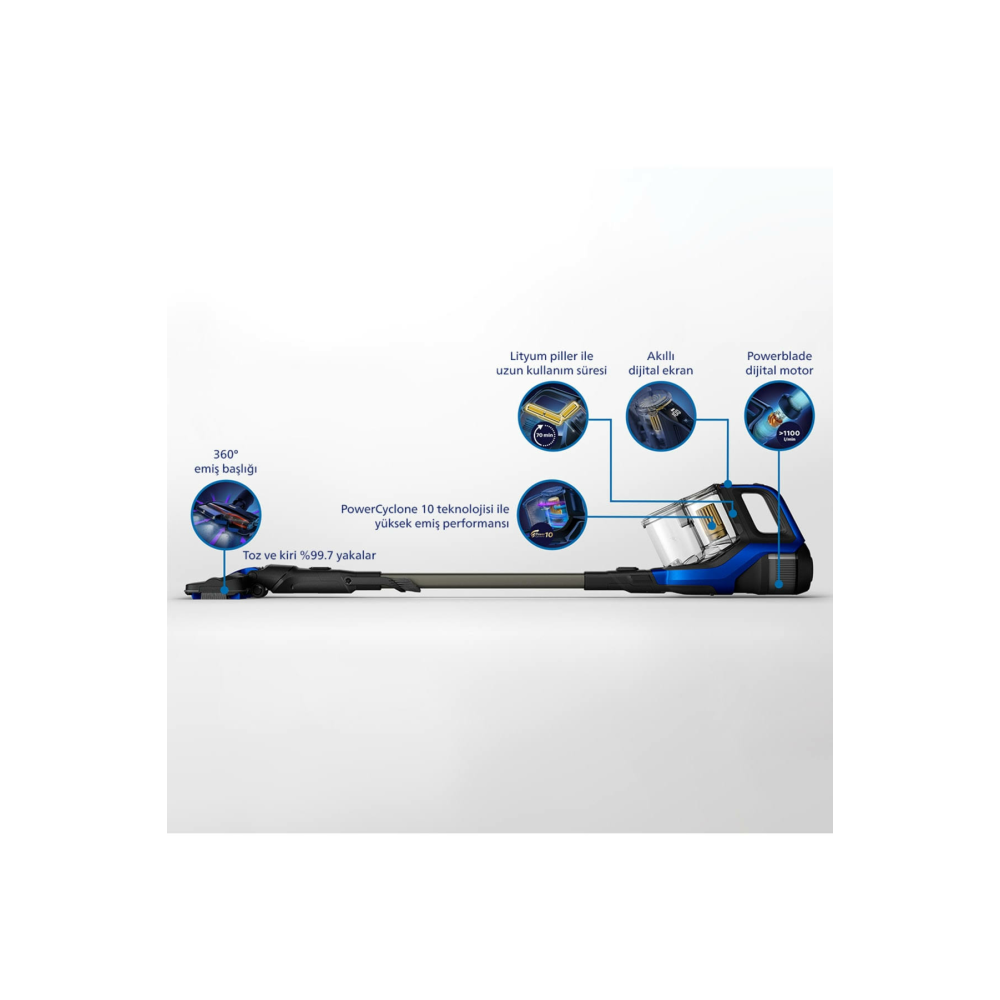 Philips XC8049/01 Dikey Şarjlı Süpürge