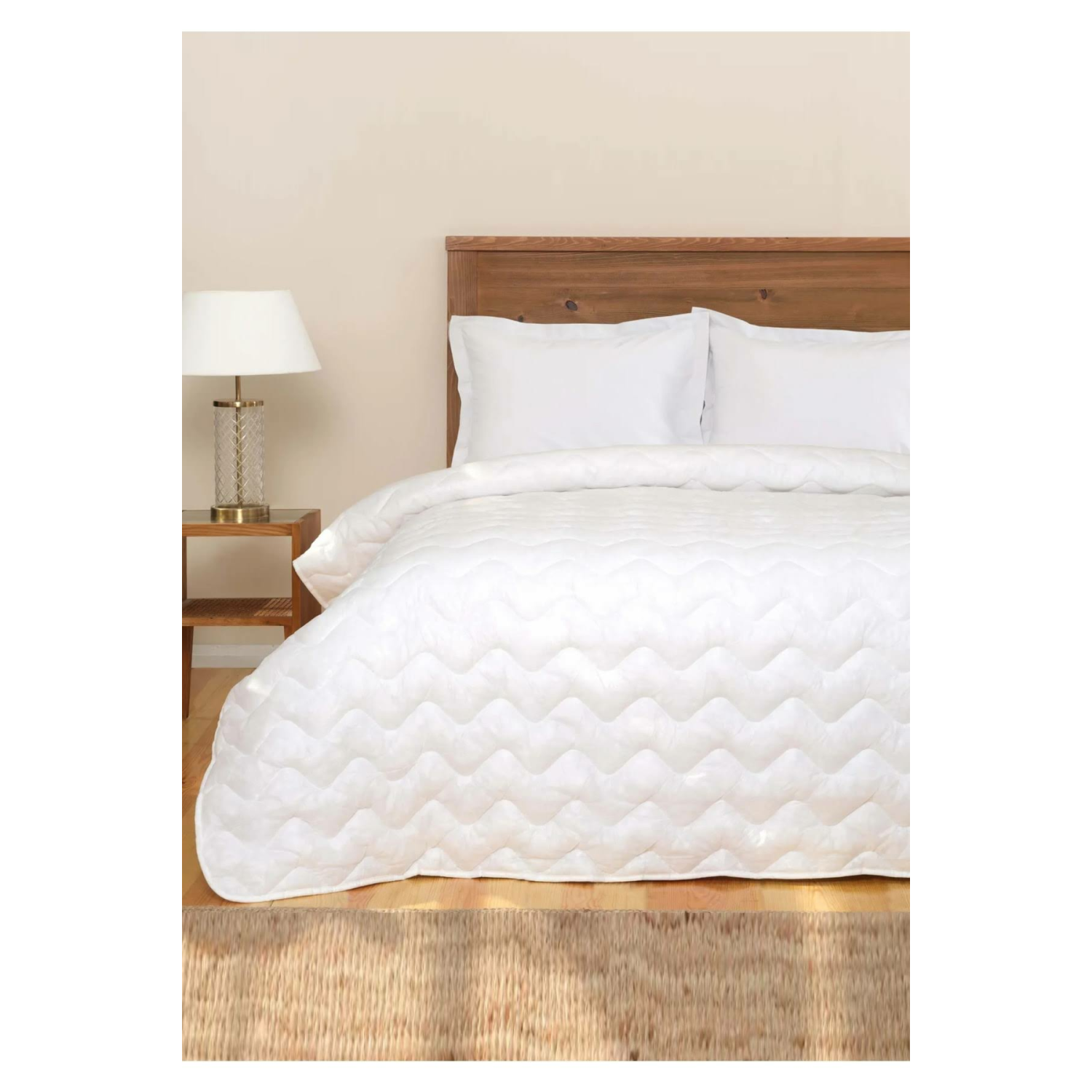 Karaca Home Ekotel Beyaz Tek Kişilik Suyolu Yıkanabilir Mevsimlik Ince Yorgan 155x215