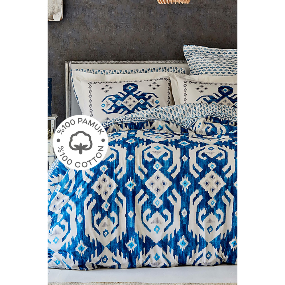 Karaca Home - Neos Mavi Çift Kişilik Nevresim Takımı