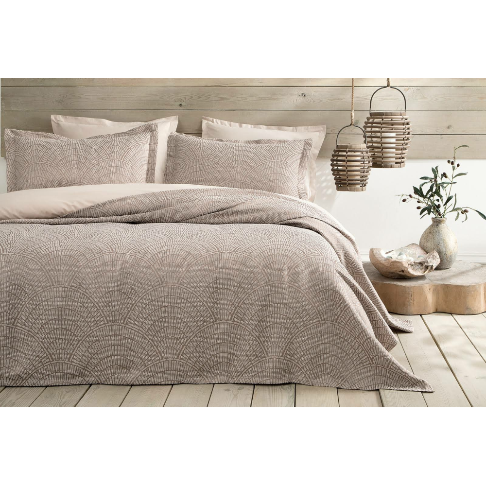 Yataş Bedding Sundae Çift Kişilik Yatak Örtüsü Seti - Vizon