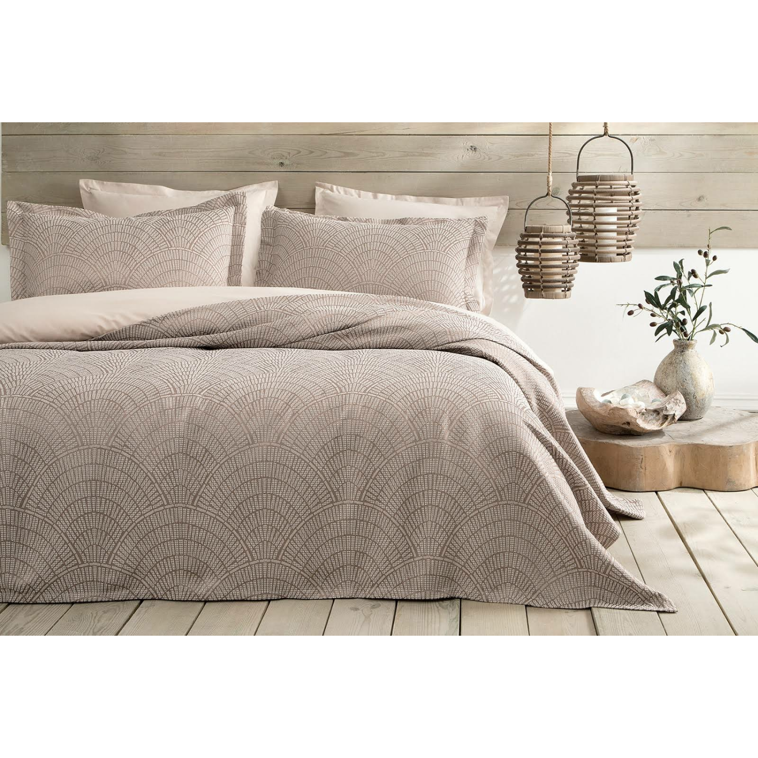 Yataş Bedding Sundae Çift Kişilik Yatak Örtüsü Seti - Vizon