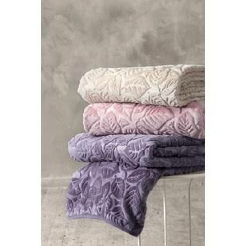 Yataş Bedding Blatt Emboss Battaniye - Kül Moru (çift Kişilik)