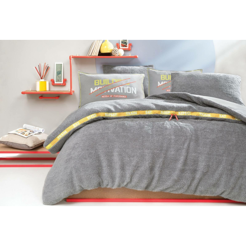Yataş Bedding Coverme Motivation Çift Kişilik Nevresim Takımı Gri