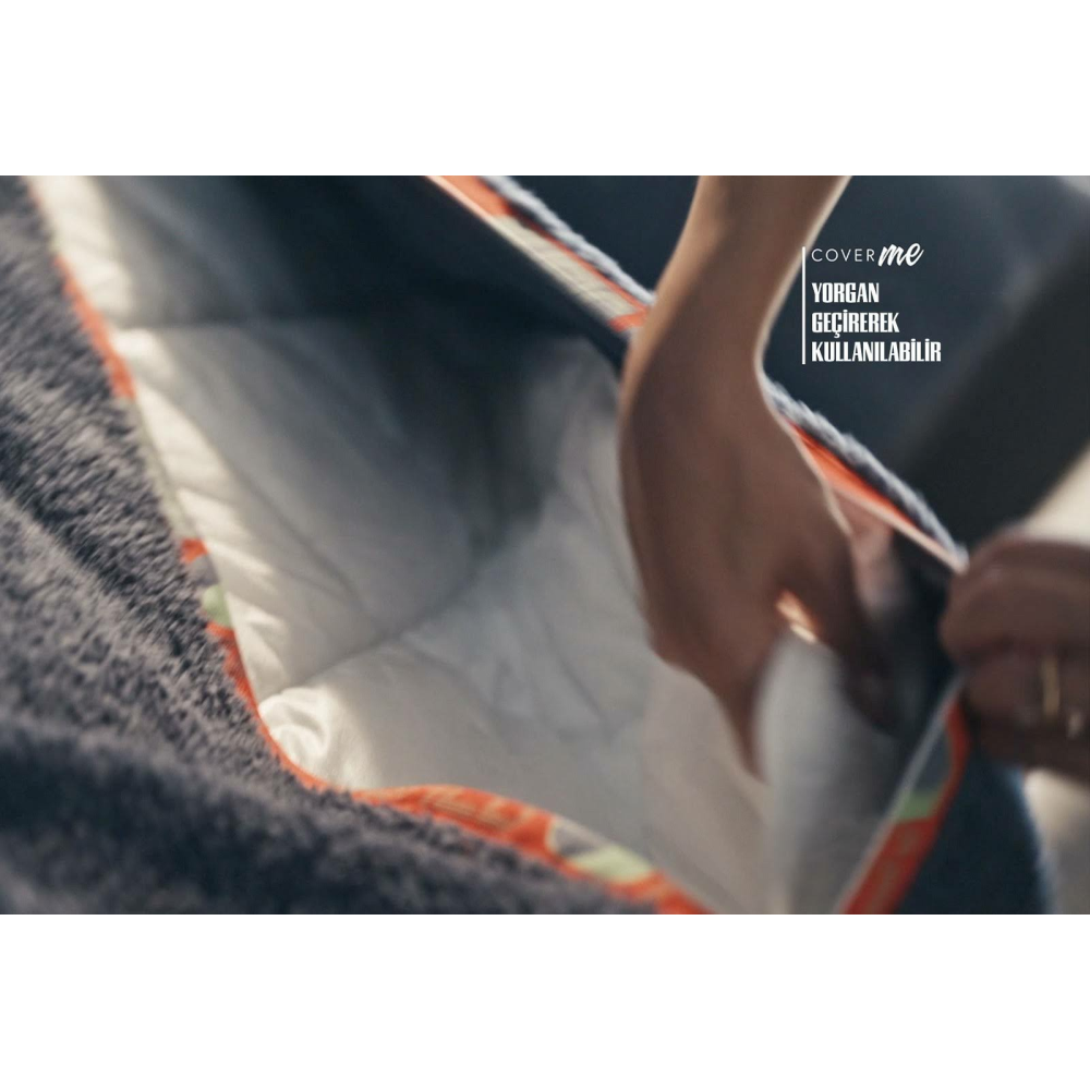 Yataş Bedding Coverme Motivation Çift Kişilik Nevresim Takımı Gri