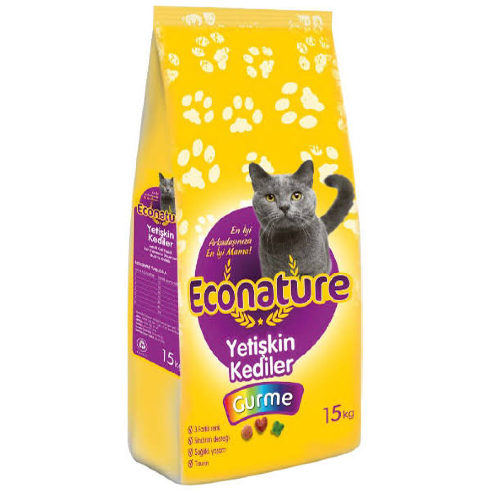 Econature Gurme Yetişkin Kedi Maması 15 KG