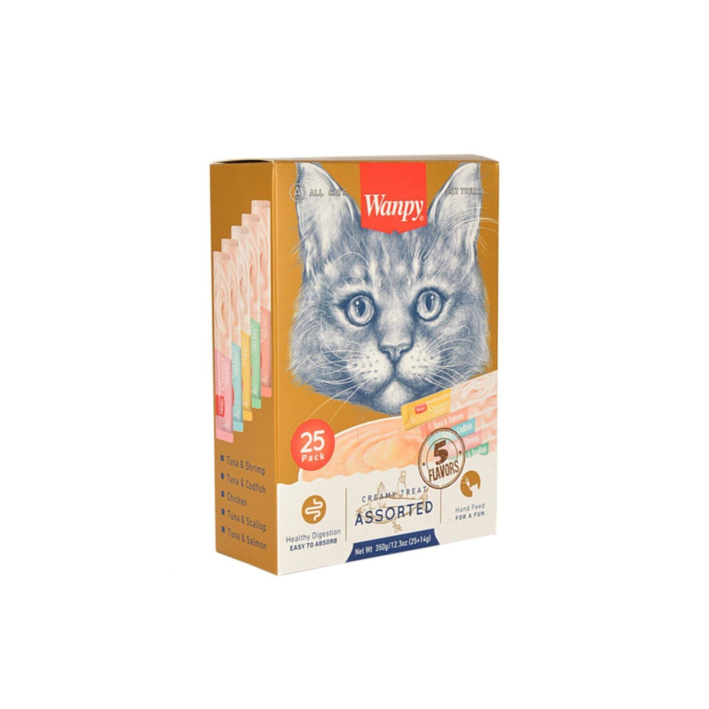 Wanpy Karışık Sıvı Kedi Ödülü 25*14 Gr