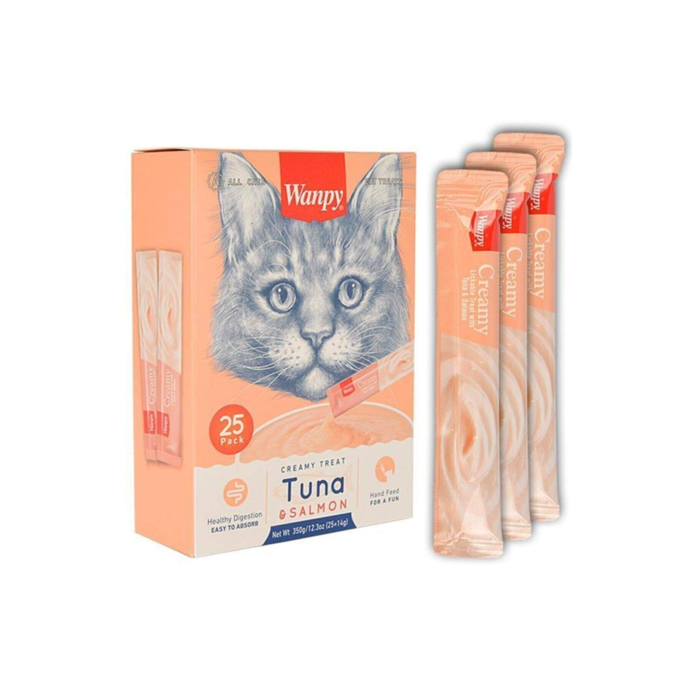 Wanpy Ton Balığı Ve Somonlu Sıvı Kedi Ödülü 25 X 14 G