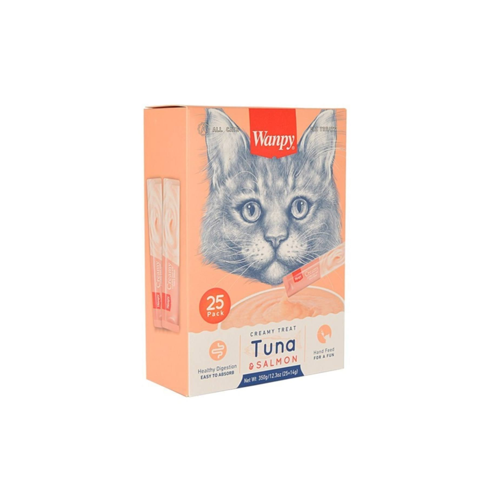 Wanpy Ton Balığı Ve Somonlu Sıvı Kedi Ödülü 25 X 14 G
