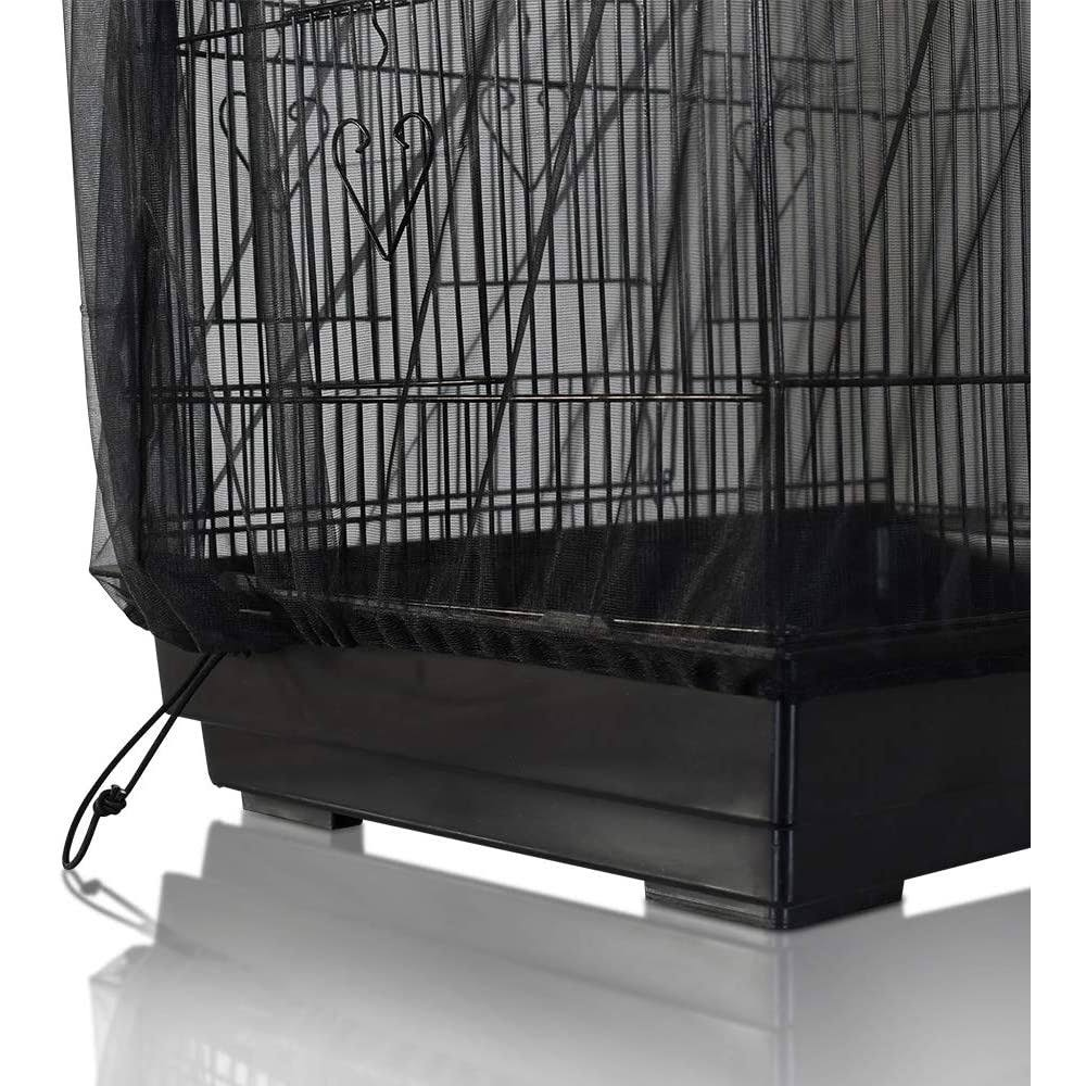 ASOCEA kuş kafesi net kapak ayarlanabilir kuş kafesi tohum yakalayıcı papağanlar için naylon net kuş kafesi koruyucu net etek ayarlanabilir çevre: