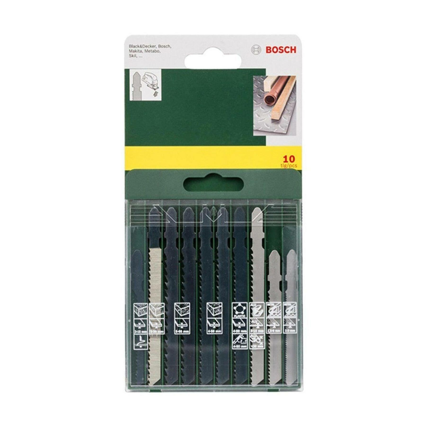 Bosch - 10 Parça Dekupaj Testere Seti Karışık