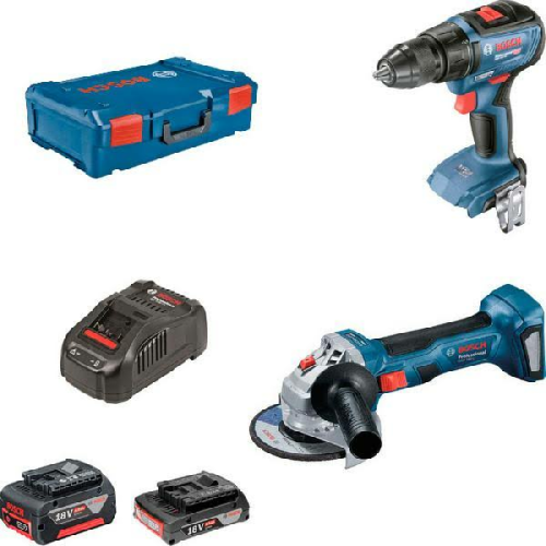 Bosch Gws 180-lı + Gsr 18v-50 (1x2.0;1x5.0ah) Akülü Avuç Taşlama - Delme/vidalama Makinesi