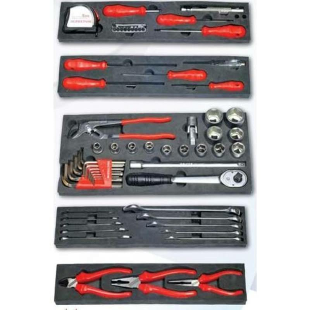 İzeltaş Mekanikçi Takım Çantası (62 Parça, 5 Gözlü)