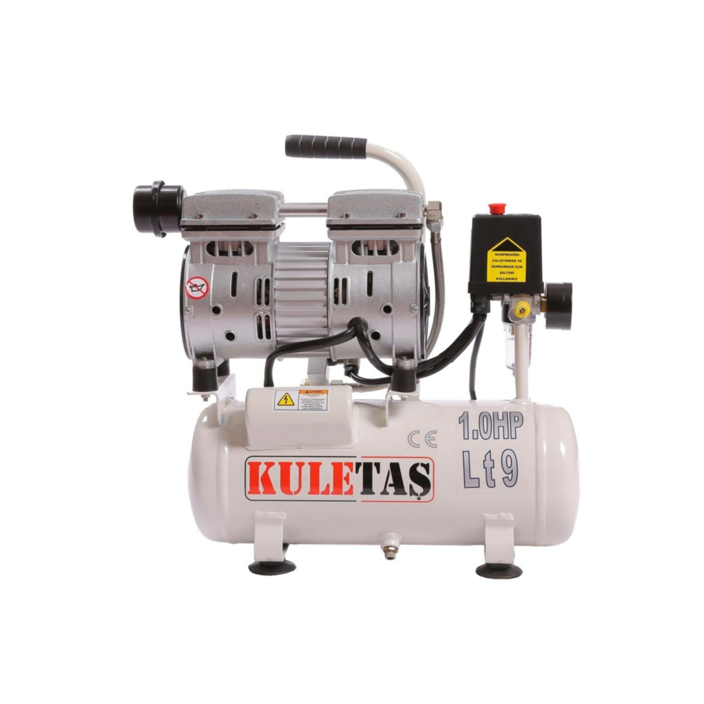 Kuletaş Süper Sessiz Yağsız Kompresör 9 Litre