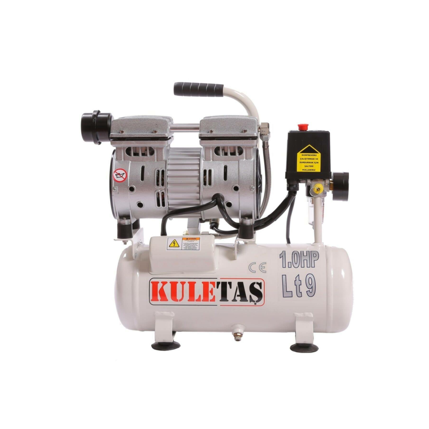 Kuletaş Süper Sessiz Yağsız Kompresör 9 Litre