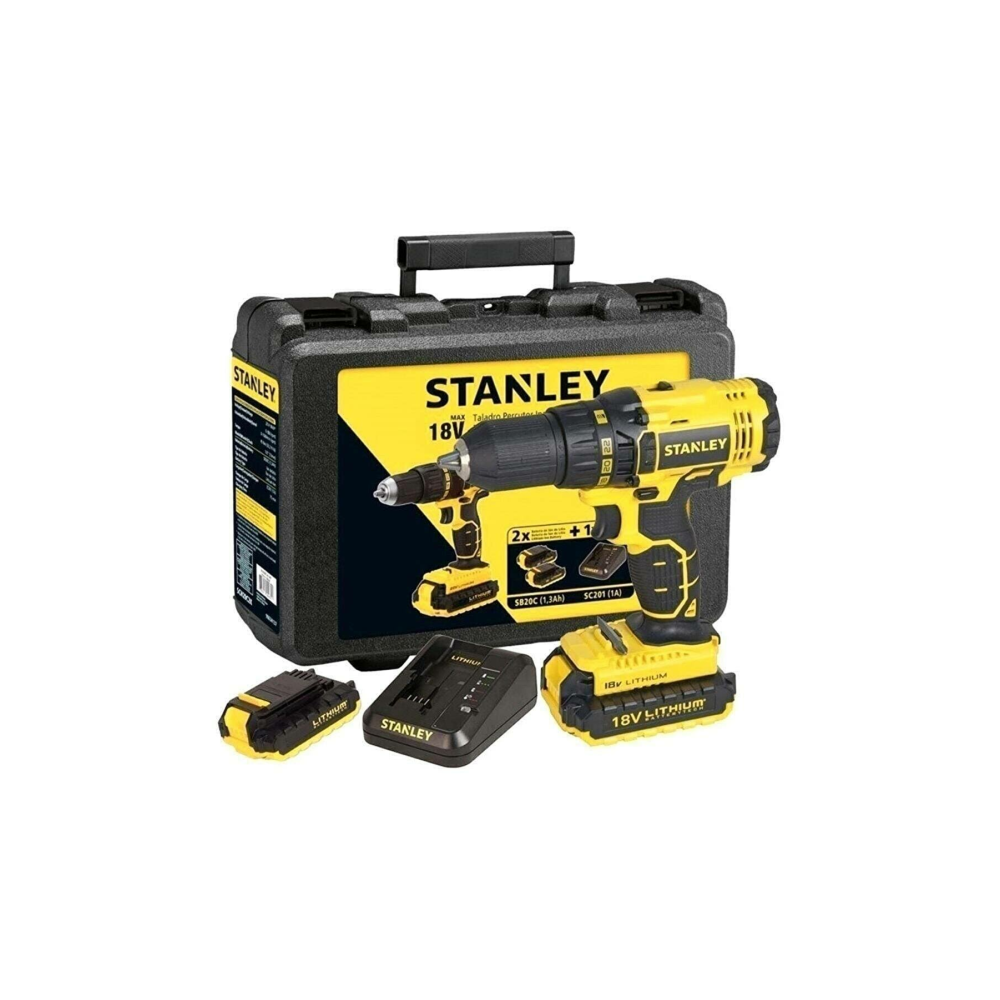 Stanley SCD201D2K 18V Li-ion Akülü Darbesiz Matkap Vidalama