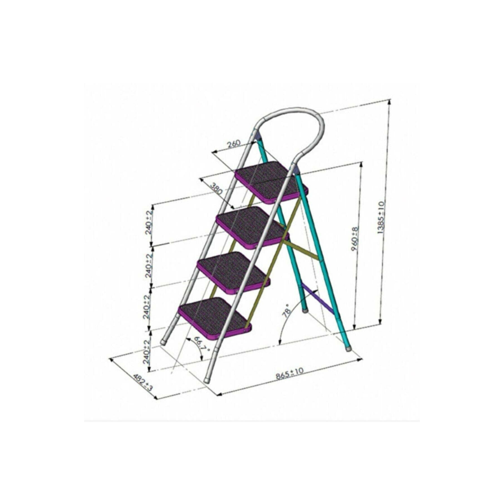 Dial 4 Basamaklı Geniş Merdiven