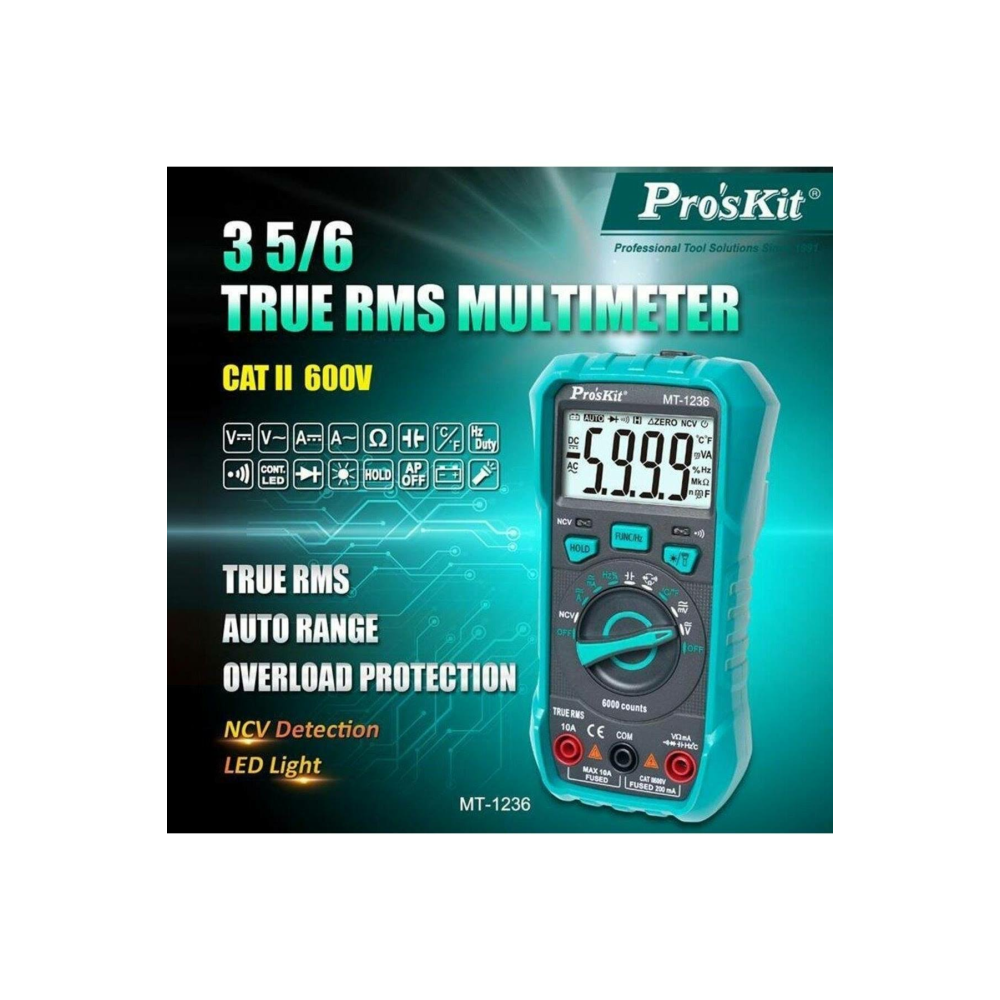 ProsKit MT-1236 Dijital Multimetre Ölçü Aleti