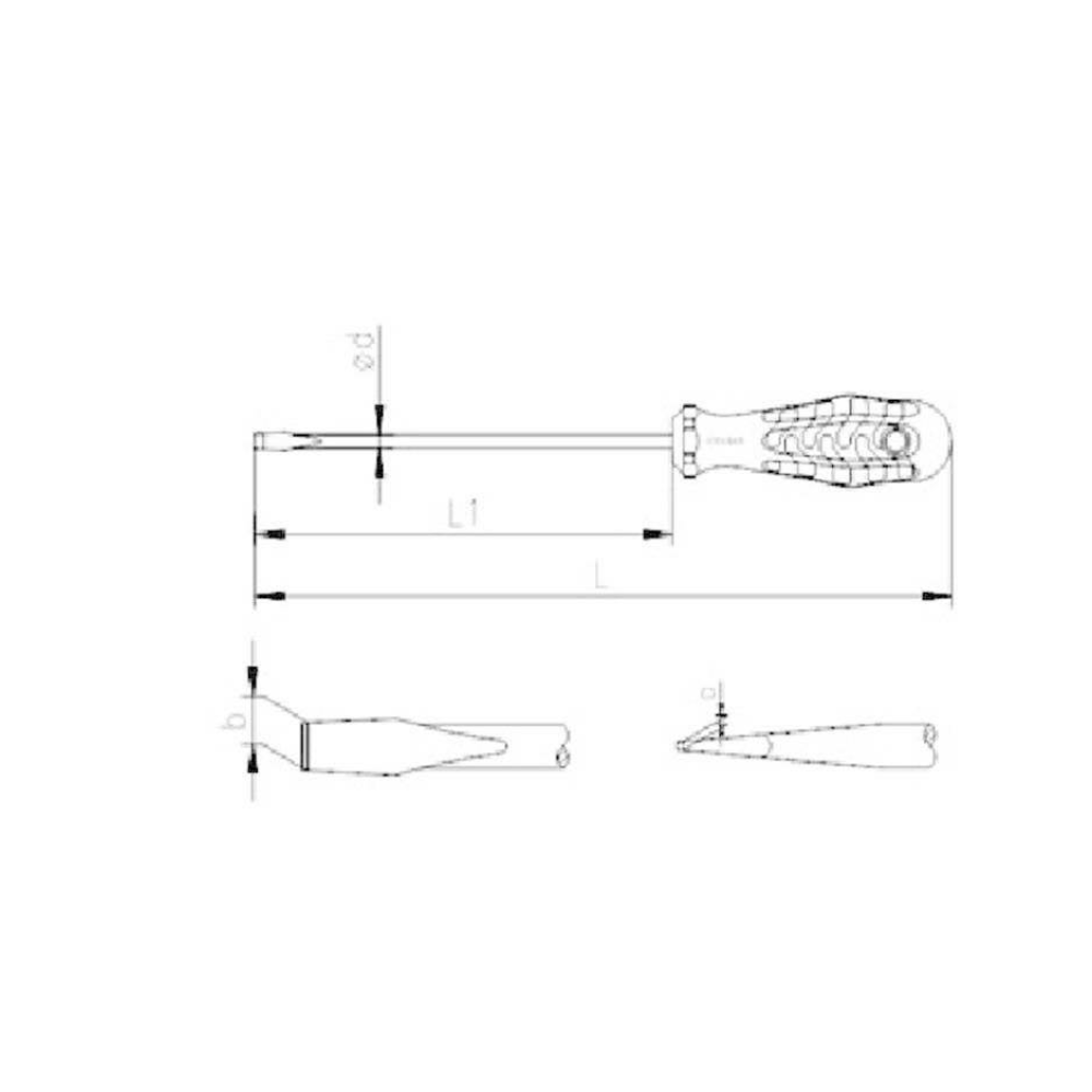İzeltaş 3X40 Kraft Tornavida Düz