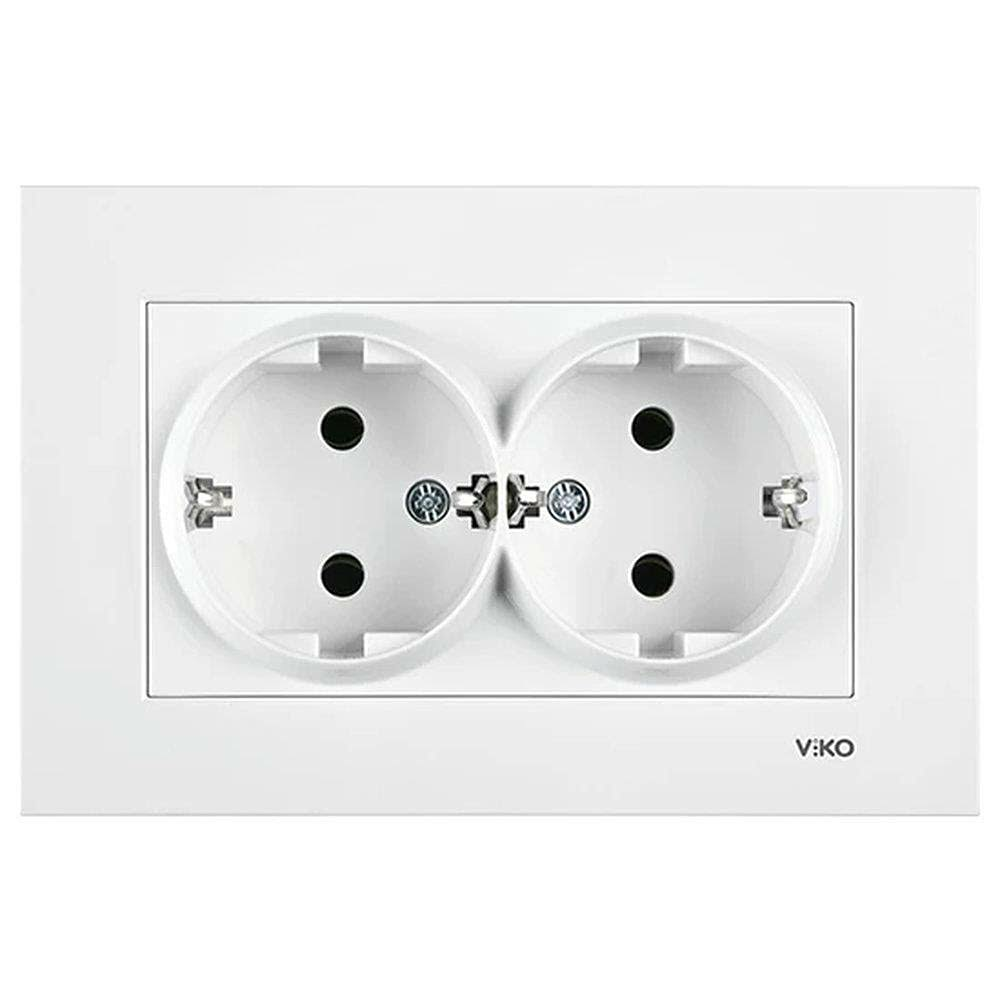 Viko Karre Beyaz İkili Topraklı Priz