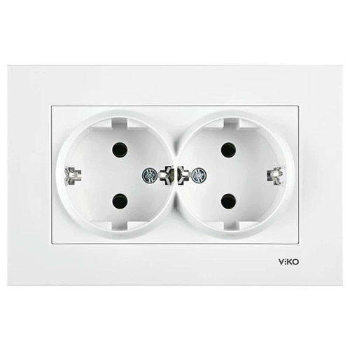 Viko Karre Beyaz İkili Topraklı Priz