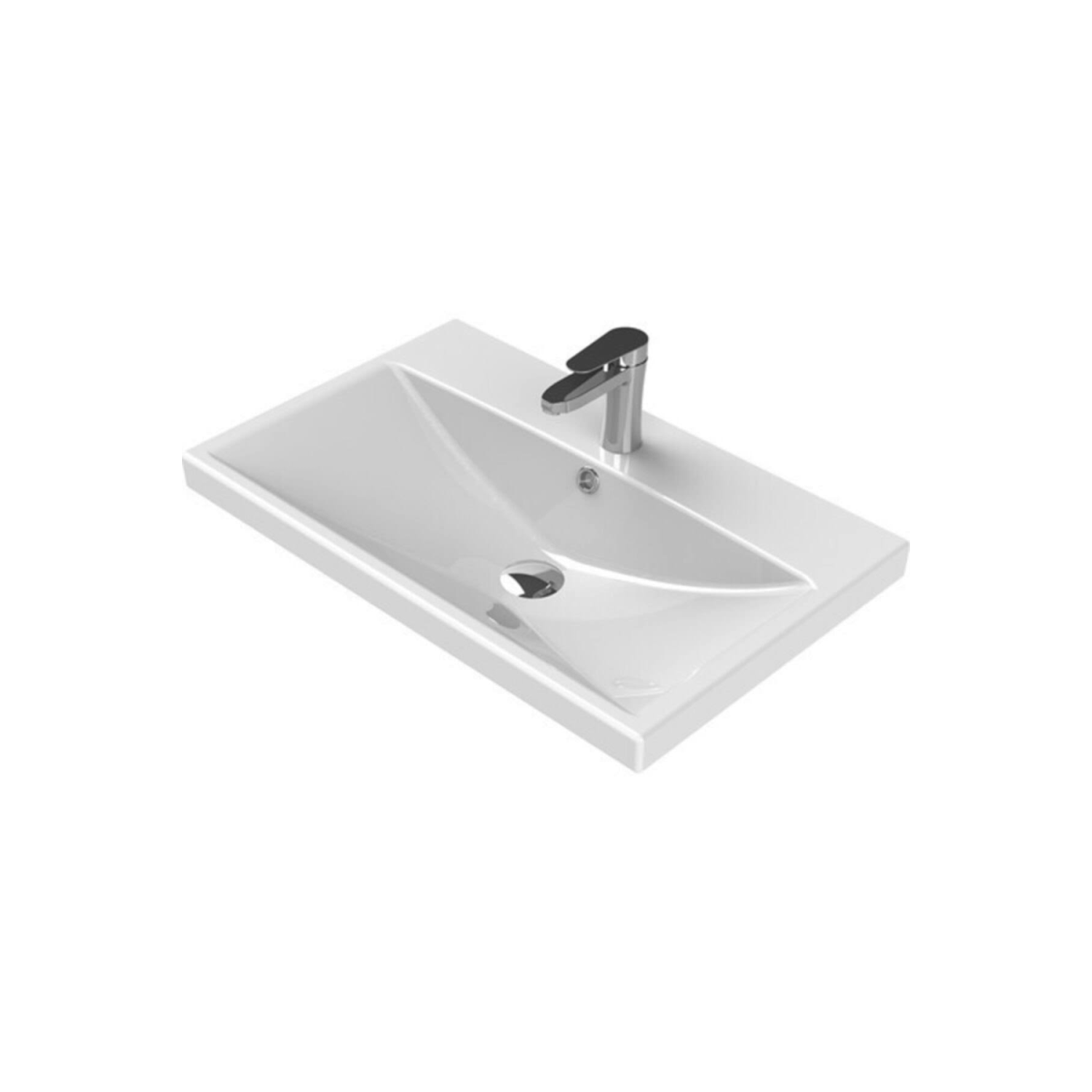 TURKUAZ Elite 70 Cm Etajerli Lavabo