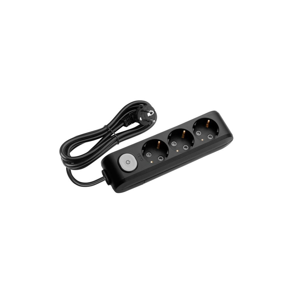 VİKO Multi-let 3lü Priz Anahtarlı Top. 3 Metre Ç.k.siyah 90137303