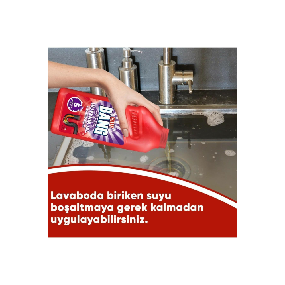 Cillit Bang Turbo Hijyenik Jel Lavabo Açıcı 500Ml