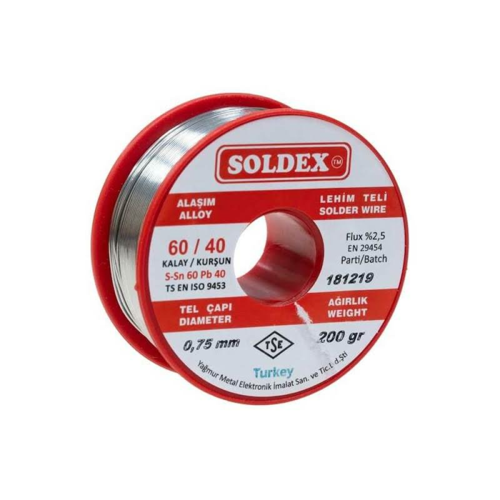 Robotistan Soldex 0.75 Mm 200 G Lehim Teli %60 Sn / %40 Pb