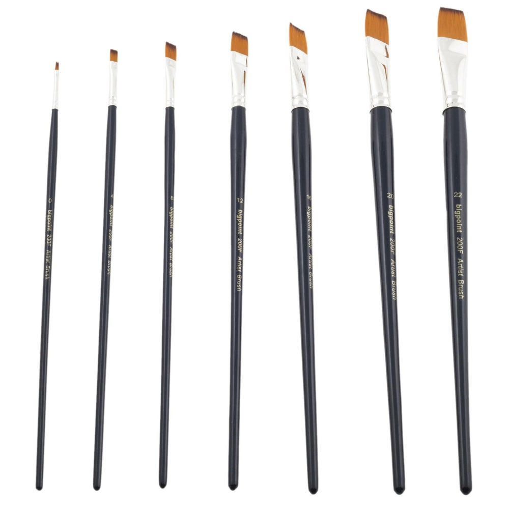 Bigpoint 200F Serisi Sentetik Kıl Düz Kesik Fırça No 0