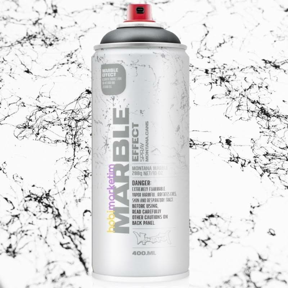 Montana Mermer (Marble) Efekti Sprey Boya 400ml SİYAH