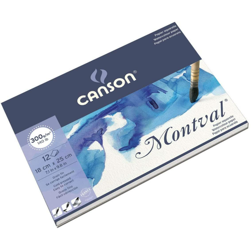 Canson Montval Suluboya Blok 300 Gr 18x25 Cm 12 Sayfa