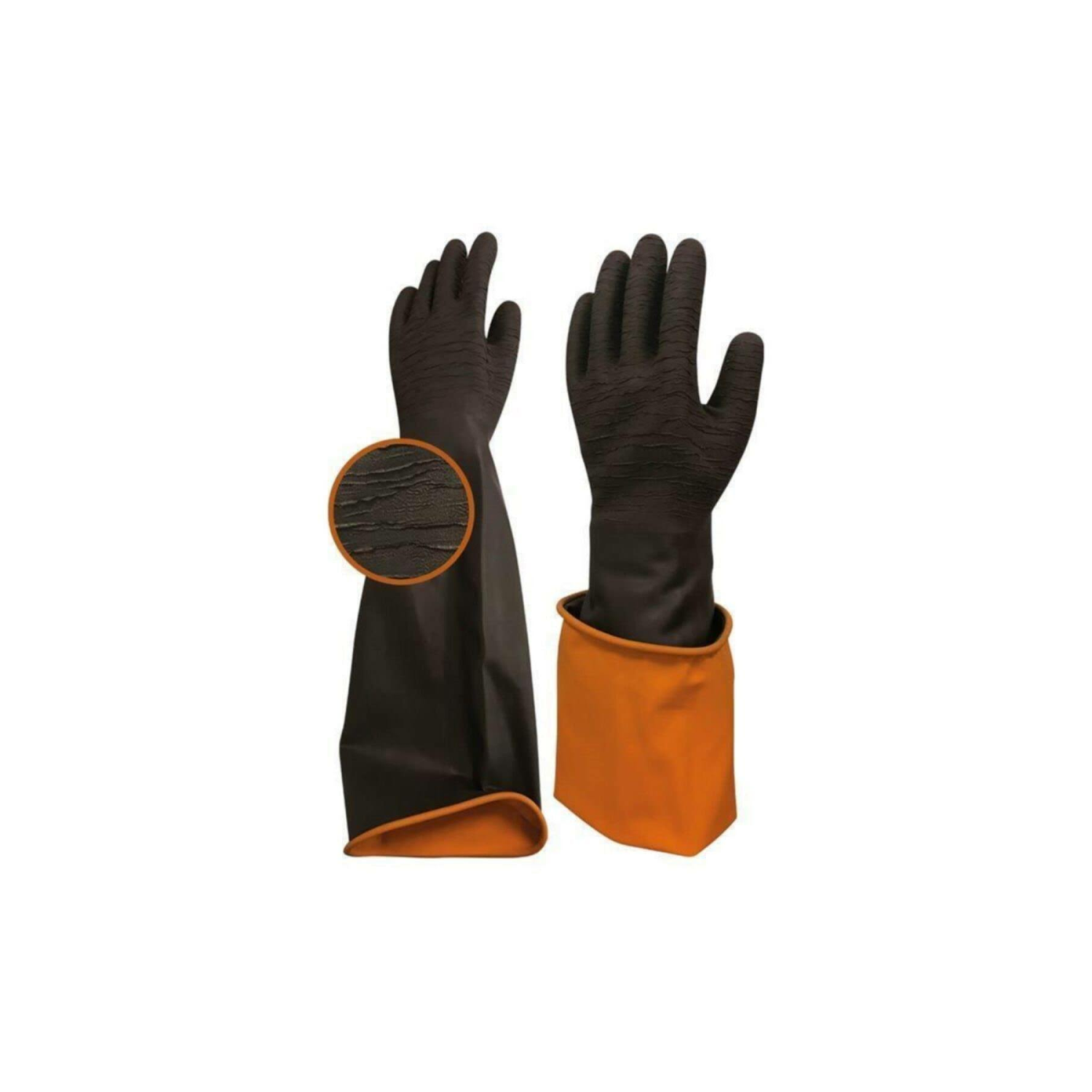 Beybi Korun Uzun Siyah Tırtıklı Eldiven 45 cm