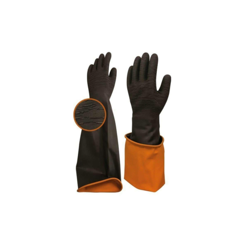 Beybi Korun Uzun Siyah Tırtıklı Eldiven 45 cm