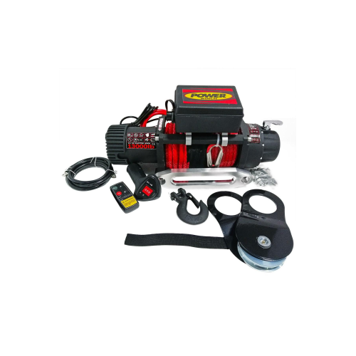 Power Winch 13000 lb Sentetik Halatlı Off-Road 4x4 Elektrikli Vinç