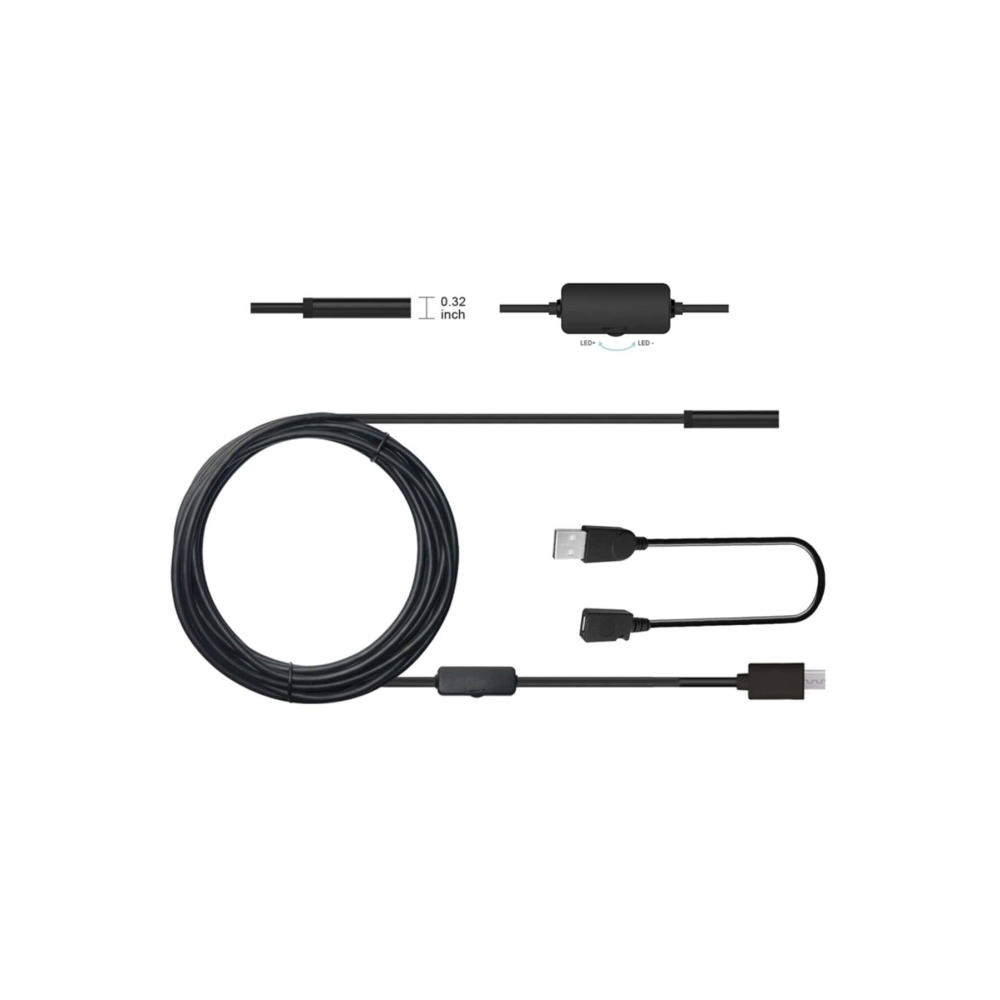 Hytech HY-XYK10 5,5Mm Micro USB + Typec LED Işıklı Yılan Kamera