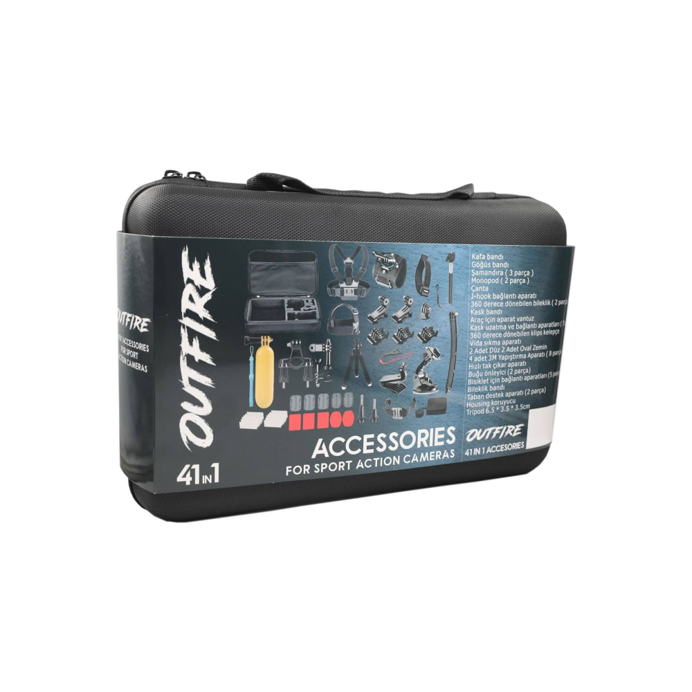 Bludfire Aksiyon Kamera Seti 41 Parça Çantalı Full Aksesuar